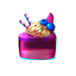 สัญลักษณ์รูปเค้กม่วง ของเกม Mayan Gems