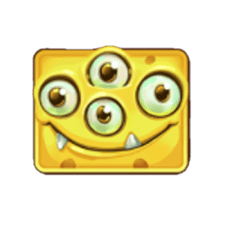 สัญลักษณ์รูปเอเลี่ยนสีเหลือง ของเกม Blobsters Clusterbuster