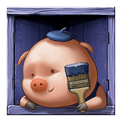 สัญลักษณ์ลูกหมูสีม่วง ของเกม Big Bad Wolf