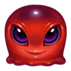 สัญลักษณ์รูปเอเลี่ยนสีแดง ของเกม Jelly Multihops