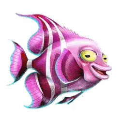 สัญลักษณ์รูปปลาสีม่วง ของเกม Fishtastic
