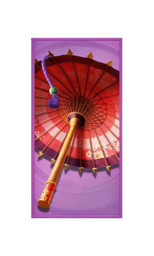 สัญลักษณ์รูปร่มสีแดง ของเกม Geisha is Revenge