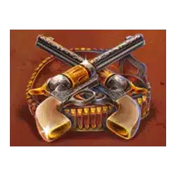 สัญลักษณ์รูปปืนสั้นคู่ ของเกม Bounty Raid