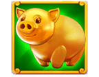 สัญลักษณ์รูปหมูทองคำ ของเกม Rich Piggies Bonus Combo
