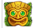 สัญลักษณ์รูปหน้ากากไม้ ของเกม Tiki Island Hold N Link