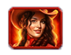 สัญลักษณ์รูปคาวเกิร์ล ของเกม Bandit s Bounty Cash Pool