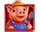 สัญลักษณ์รูปลูกหมูสีแดง ของเกม Three Piglets