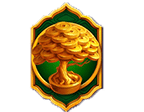 สัญลักษณ์รูปต้นไม้ทองคำ ของเกม Phoenix queen Hold n Link