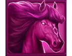 สัญลักษณ์รูปม้าสีชมพู ของเกม Mighty Horses Cash Connect